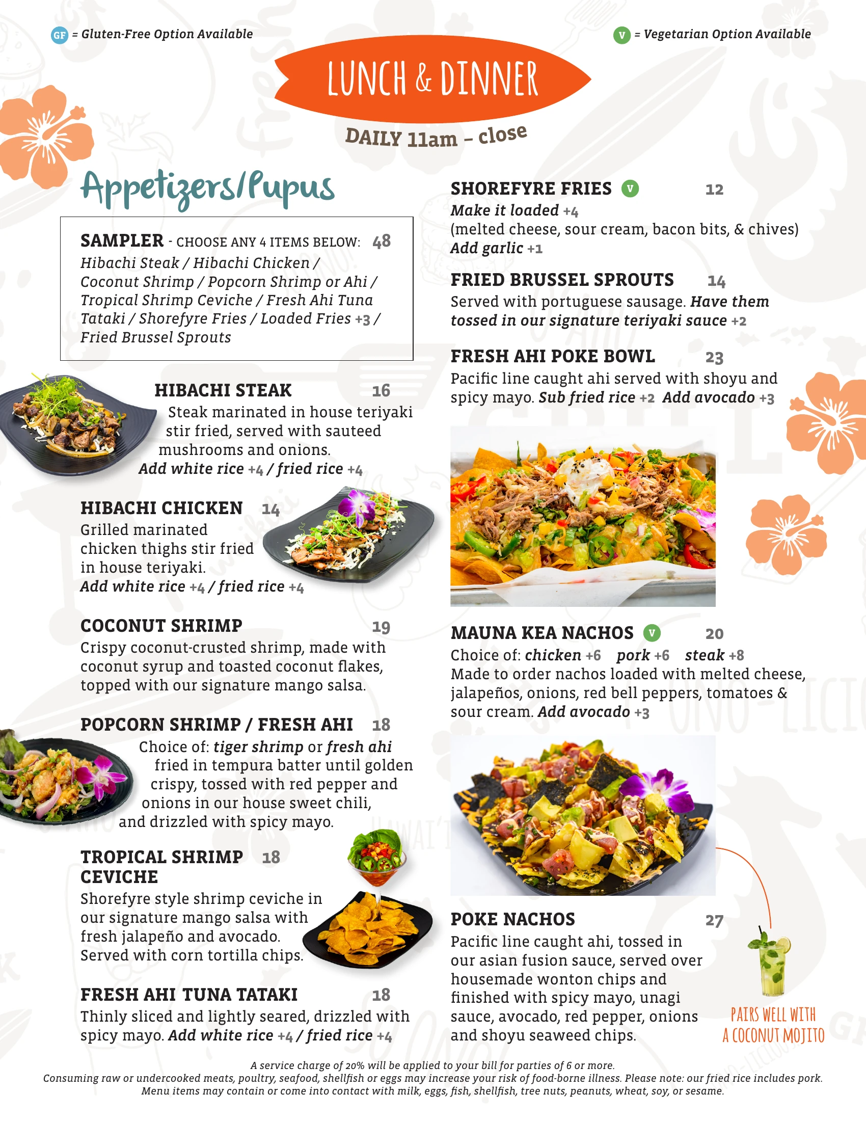 ShoreFyre IMP Lunch Menu Page 2