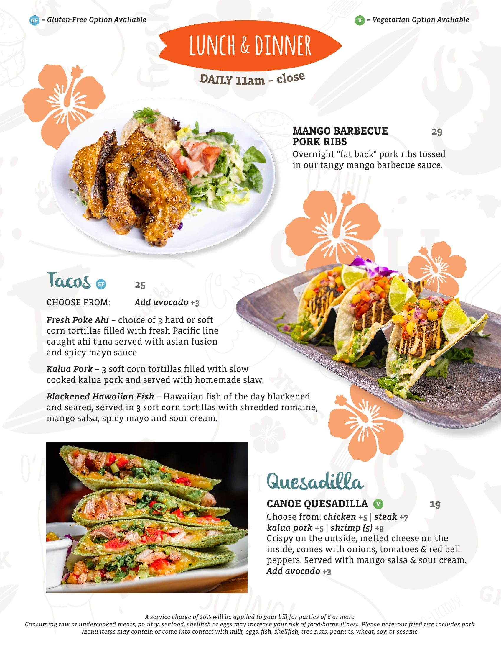 ShoreFyre IMP Dinner Menu Page 3