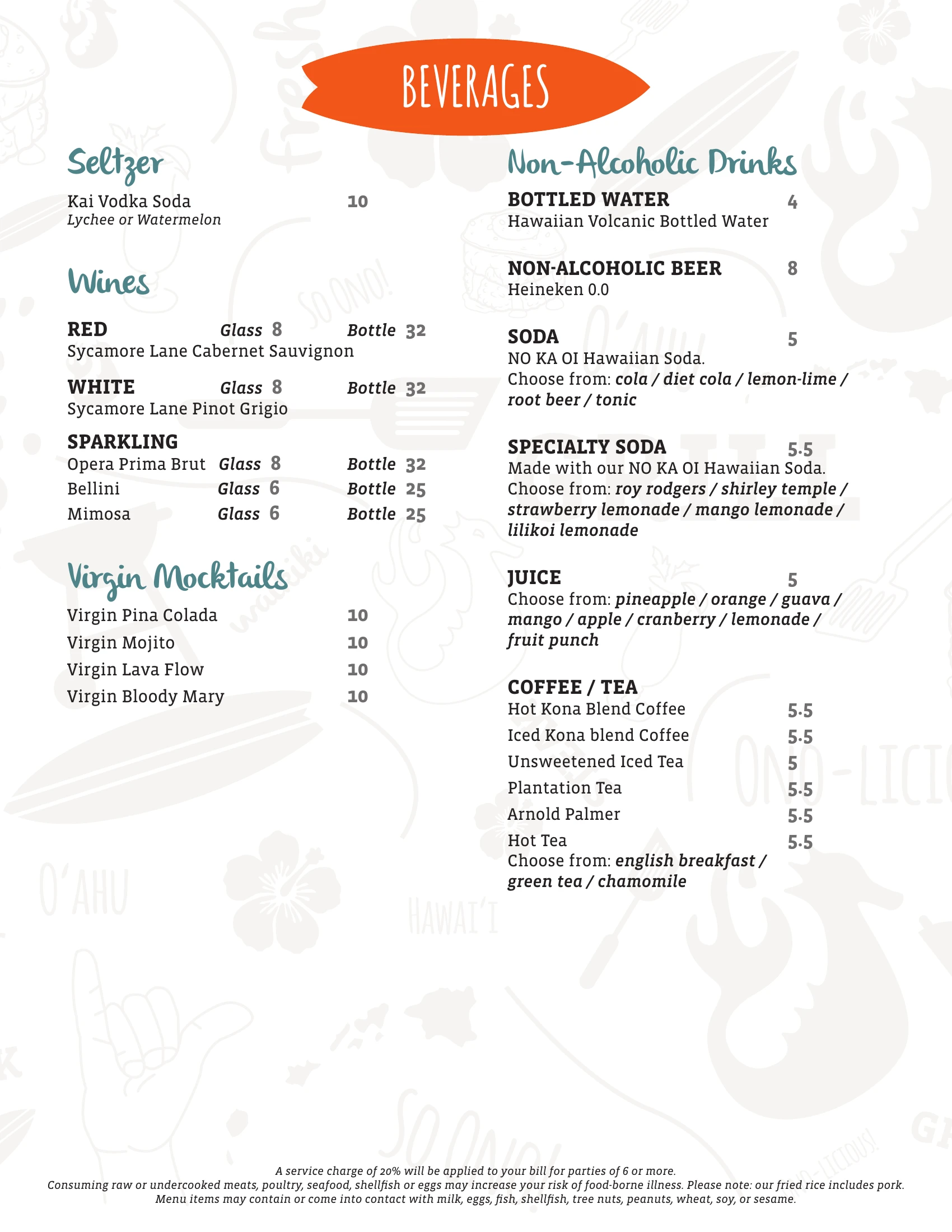 ShoreFyre IMP Menu Page 10