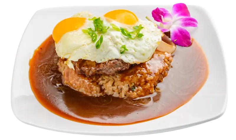 Signature 50/50 loco moco at ShoreFyre Waikiki