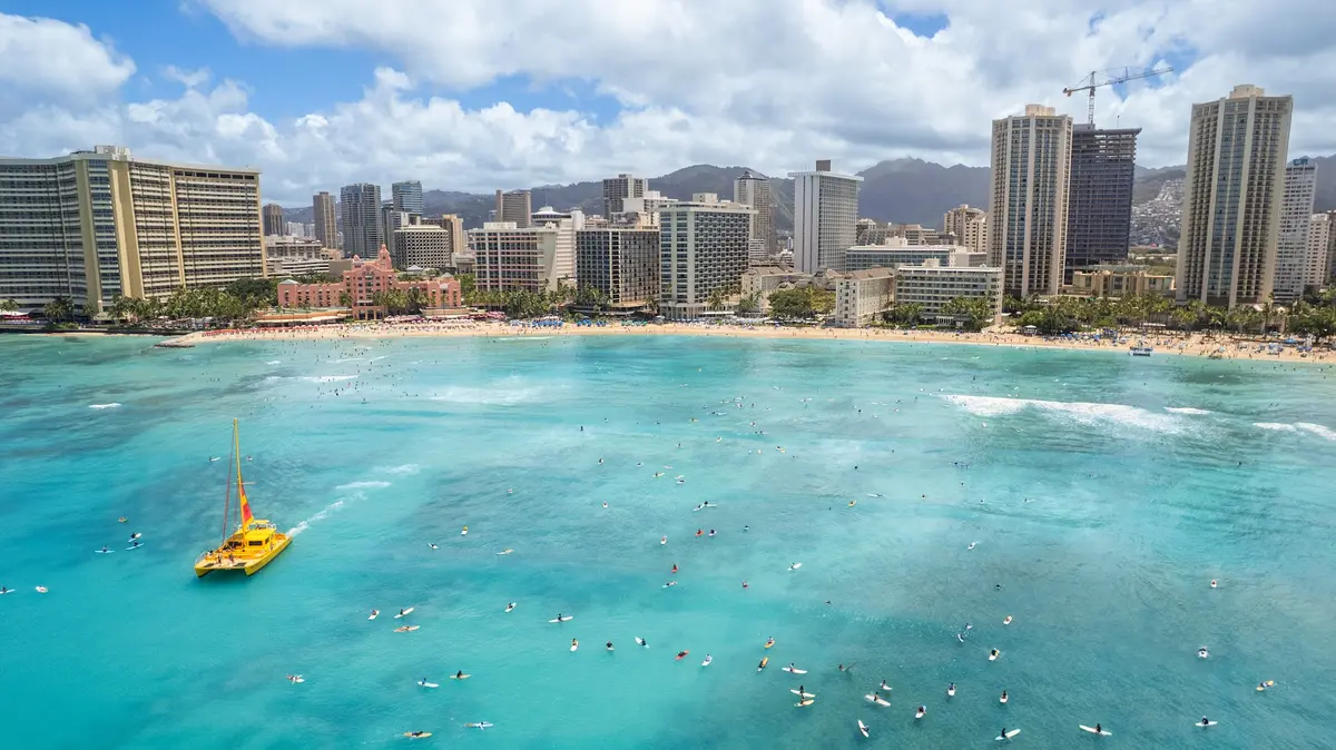 Waikīkī Beach aerial view